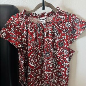 Floral Red Women's Top